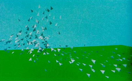 Screenshot of original boids demo